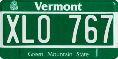 VT license plate XLO767