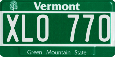 VT license plate XLO770