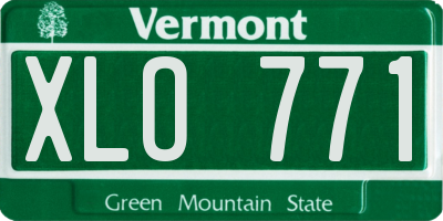 VT license plate XLO771