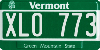 VT license plate XLO773