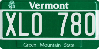 VT license plate XLO780