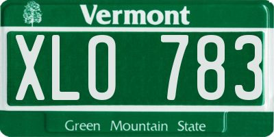 VT license plate XLO783