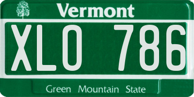 VT license plate XLO786