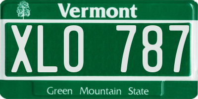 VT license plate XLO787