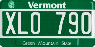 VT license plate XLO790