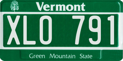VT license plate XLO791