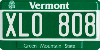 VT license plate XLO808