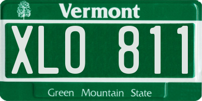 VT license plate XLO811