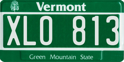 VT license plate XLO813