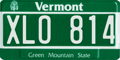 VT license plate XLO814