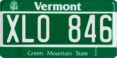 VT license plate XLO846