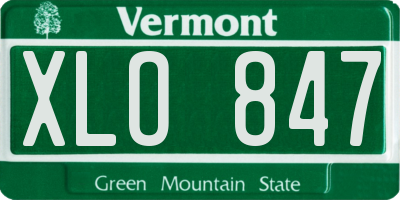 VT license plate XLO847