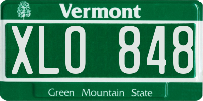 VT license plate XLO848