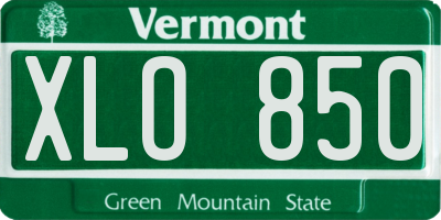VT license plate XLO850