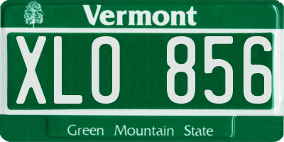 VT license plate XLO856