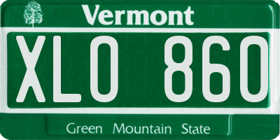 VT license plate XLO860