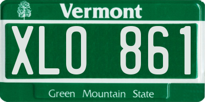 VT license plate XLO861
