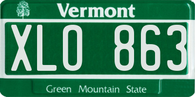 VT license plate XLO863
