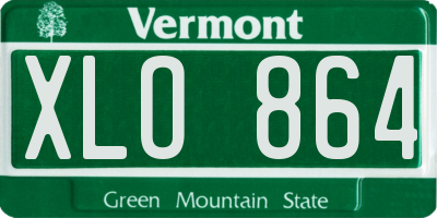 VT license plate XLO864