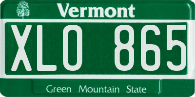VT license plate XLO865