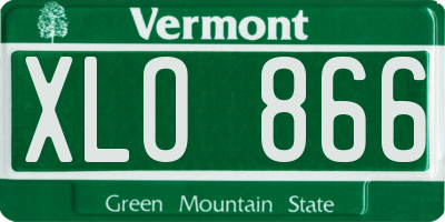 VT license plate XLO866