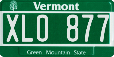 VT license plate XLO877