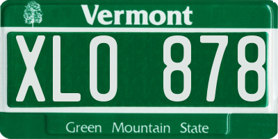 VT license plate XLO878