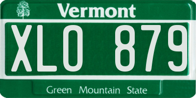 VT license plate XLO879