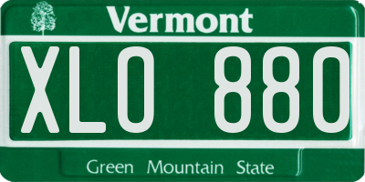 VT license plate XLO880