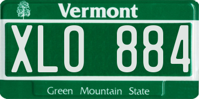 VT license plate XLO884