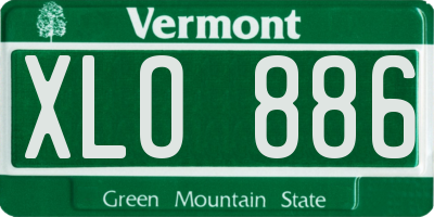 VT license plate XLO886