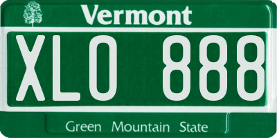 VT license plate XLO888