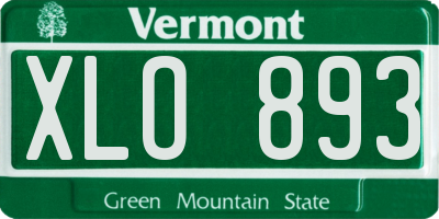 VT license plate XLO893