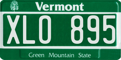VT license plate XLO895