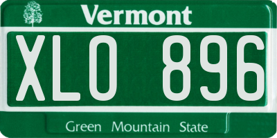VT license plate XLO896