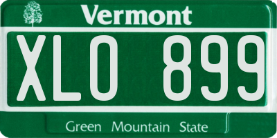 VT license plate XLO899