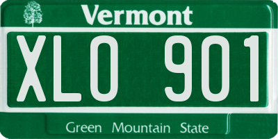 VT license plate XLO901