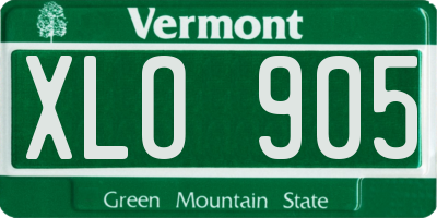 VT license plate XLO905