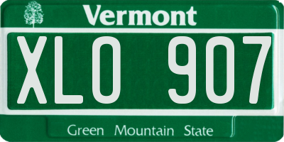 VT license plate XLO907