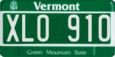 VT license plate XLO910