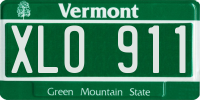 VT license plate XLO911