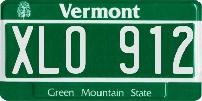 VT license plate XLO912