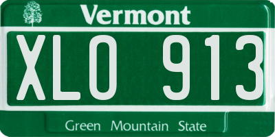 VT license plate XLO913