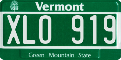 VT license plate XLO919