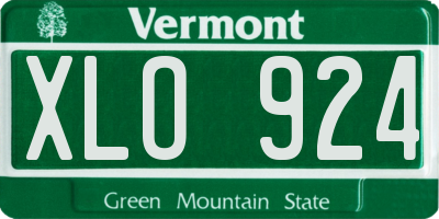 VT license plate XLO924