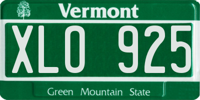 VT license plate XLO925