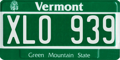 VT license plate XLO939
