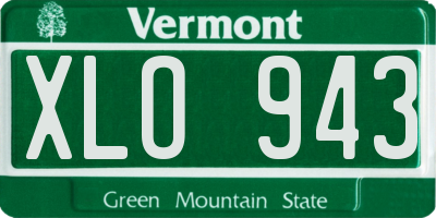 VT license plate XLO943