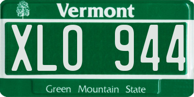 VT license plate XLO944
