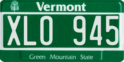 VT license plate XLO945